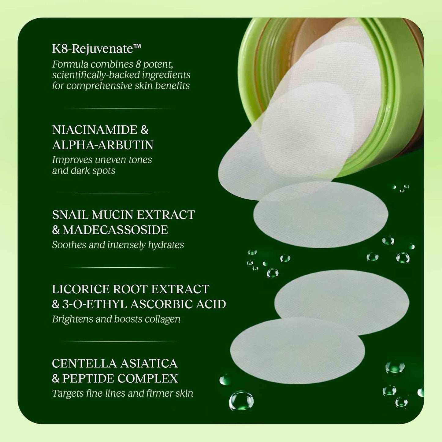 Toning Polish Pads - Korean Skincare (100 count)