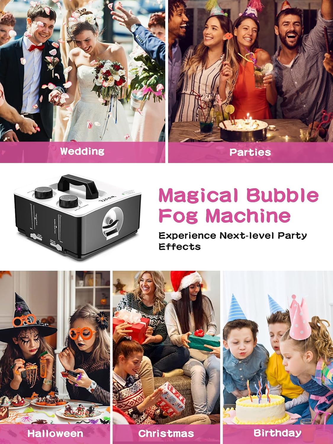 Portable Smoke Bubble Machine