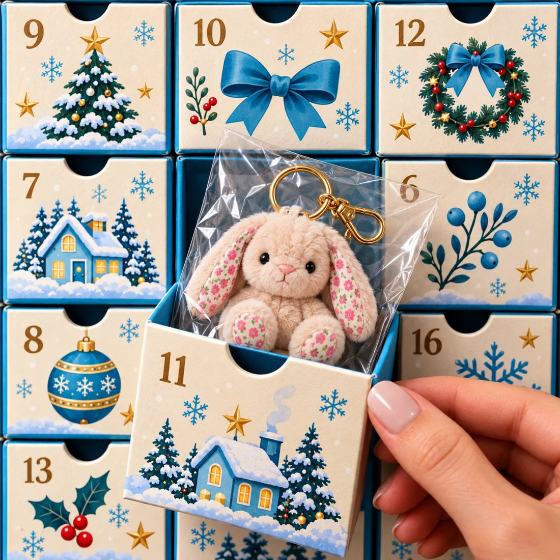 THEMEMOSTORE™ 24-Day Plush Advent Calendar