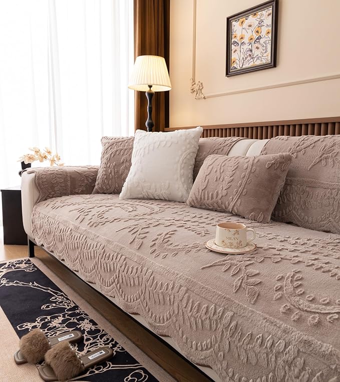 Fuzzy Rabbit Plush Sofa Cover