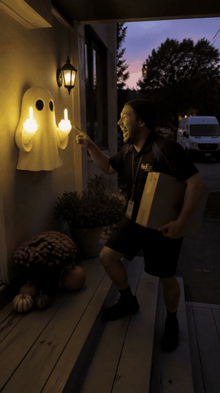 Halloween Ghost Middle Finger Glow Night Light
