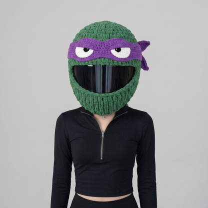 Plush Crochet Motorcycle Helmet Cover