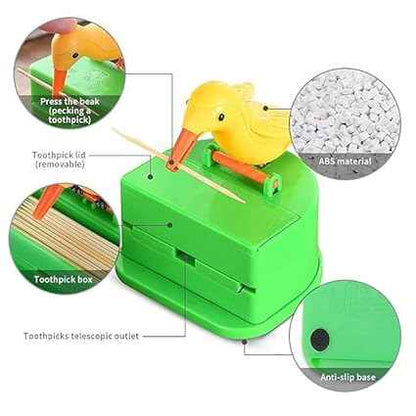 Portable Bird-Shaped Toothpick Dispenser-Automatic