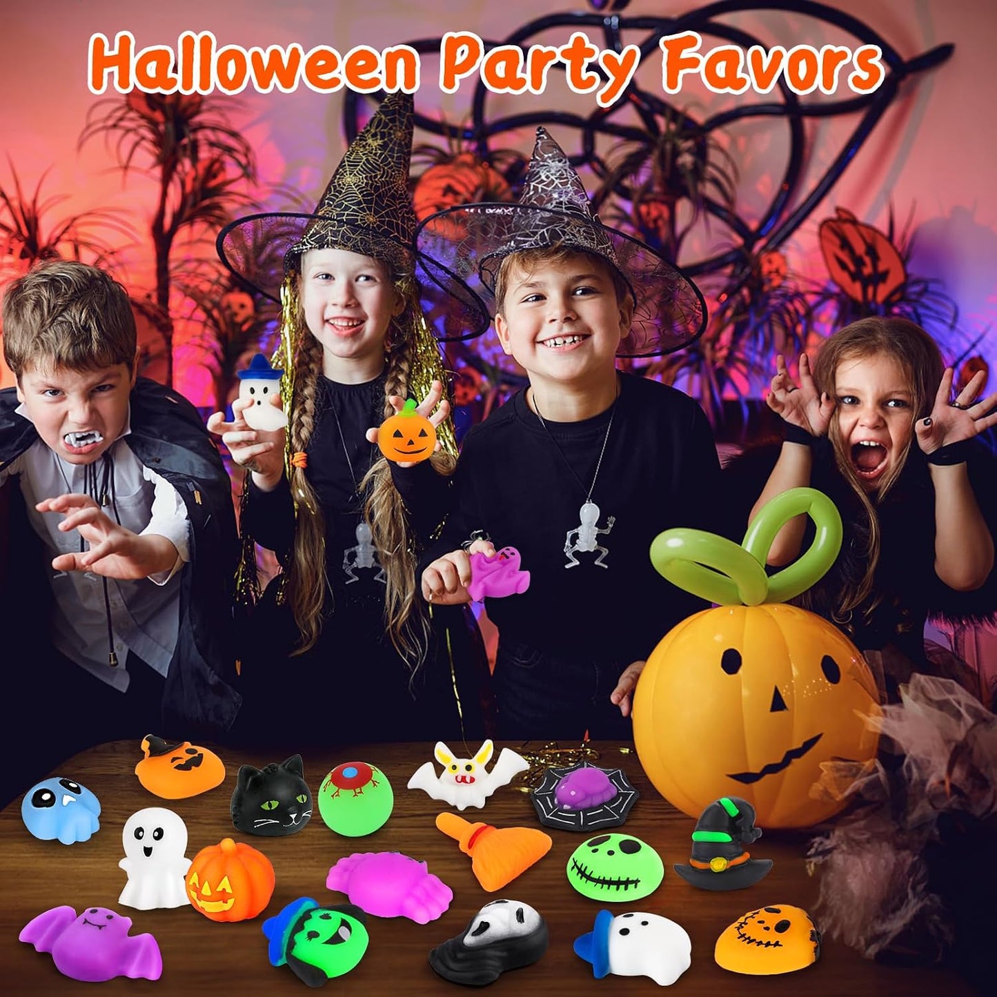 30Pcs Halloween Mochi Squishy Toys