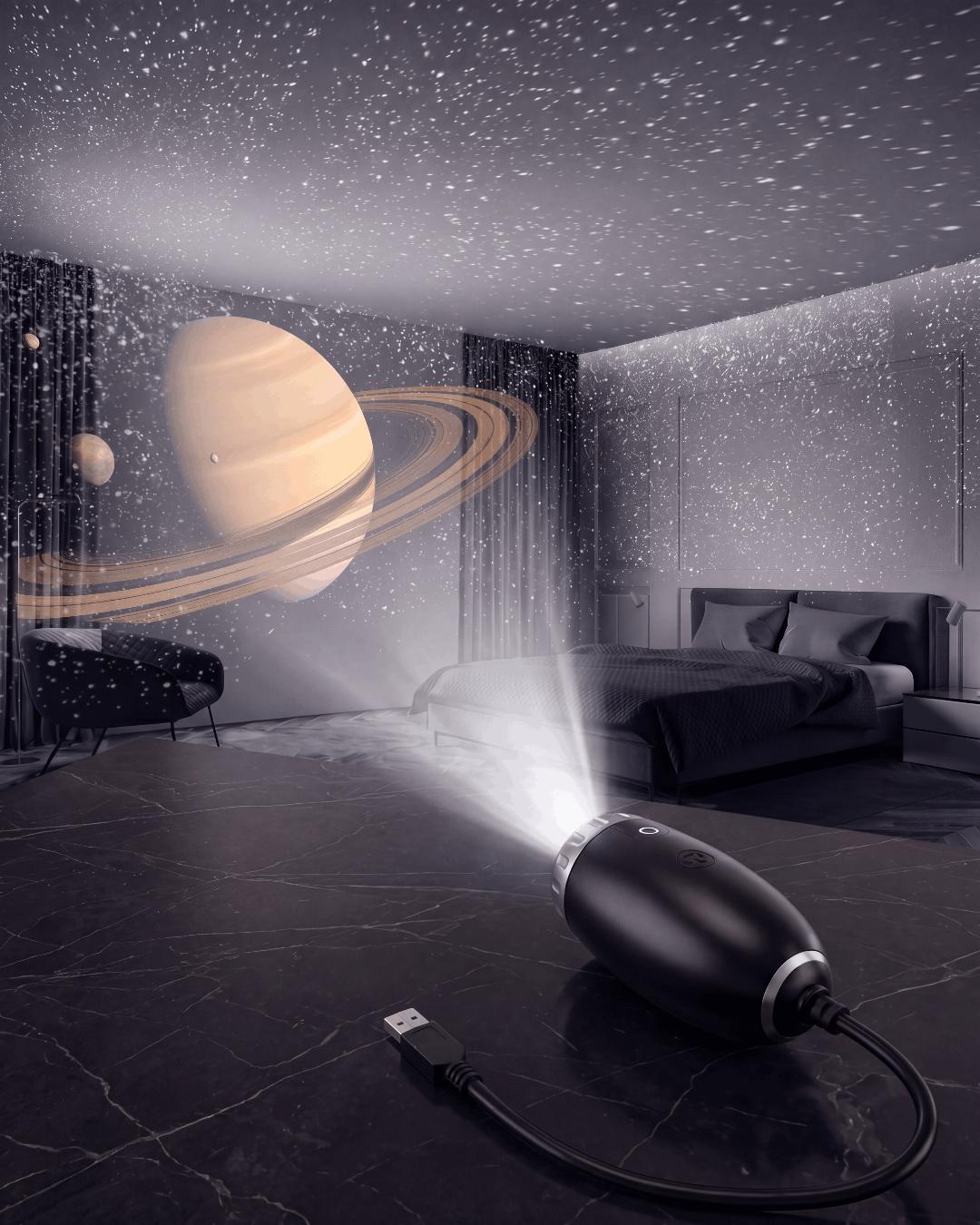 USB Galaxy Star Projector – Turn Any Room Into a Starry Night Sky ✨