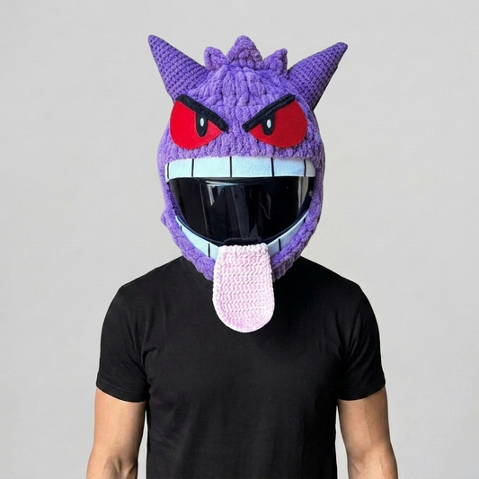 Plush Crochet Motorcycle Helmet Cover