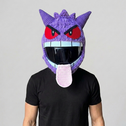 Plush Crochet Motorcycle Helmet Cover