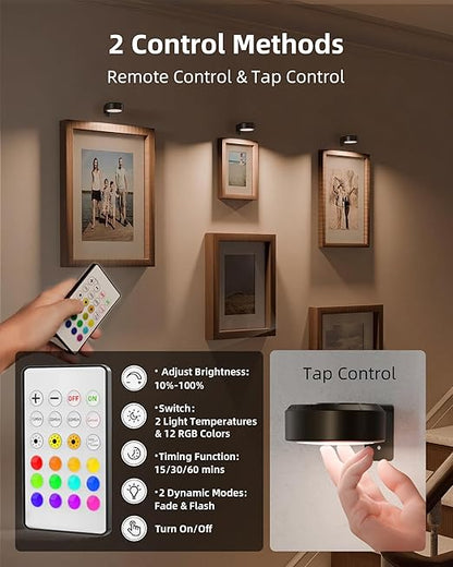 MemoGlow™ – USB Rechargeable Magnetic LED Puck Light (Touch Activated)