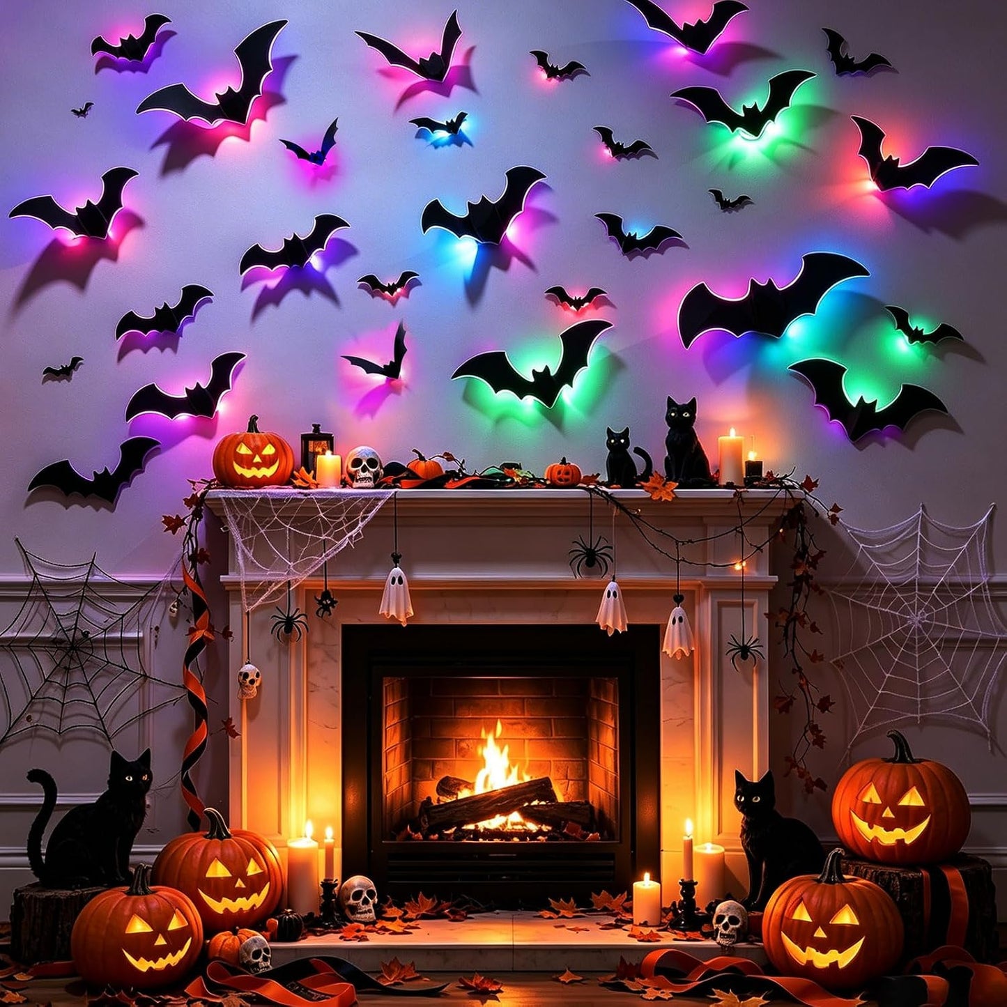 40Pcs Light up 3D Bats