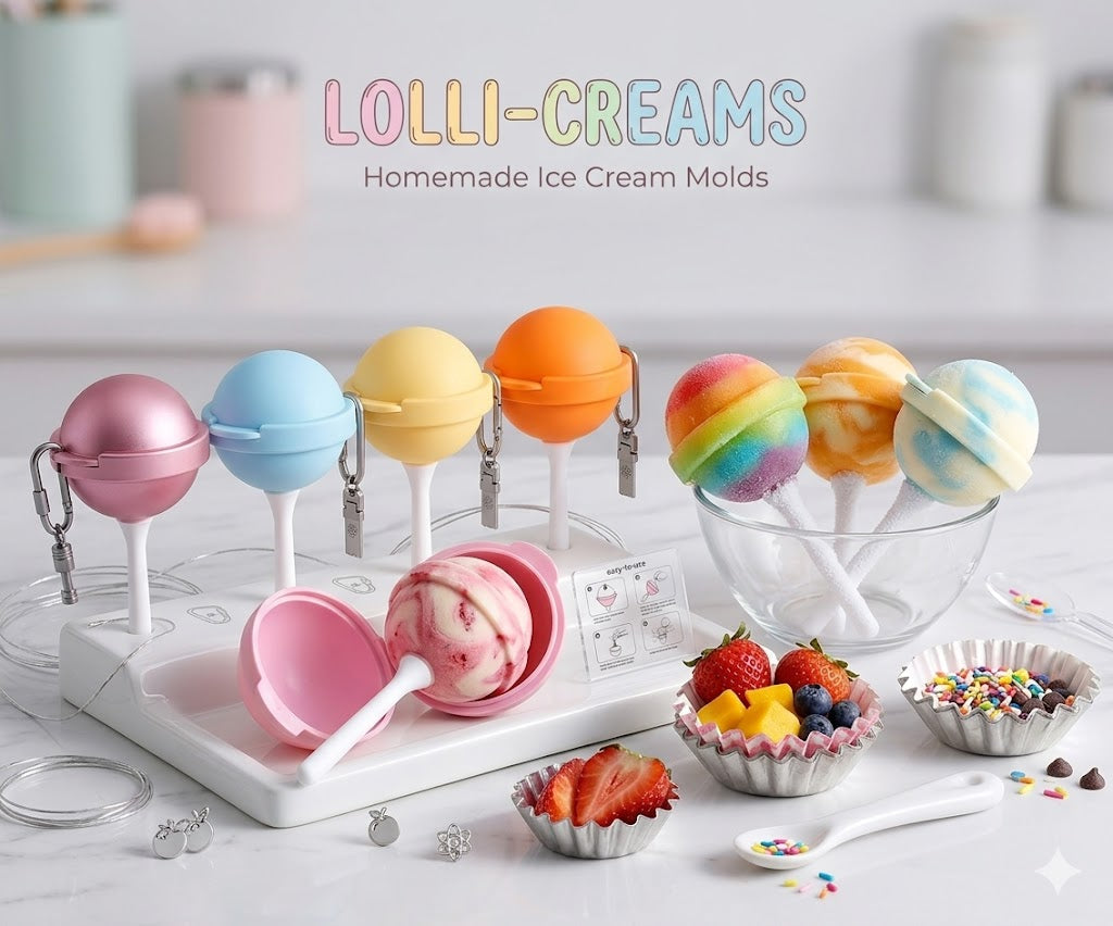 Lollipop Ice Cream Maker, Homemade Popsicle Molds(5pcs)