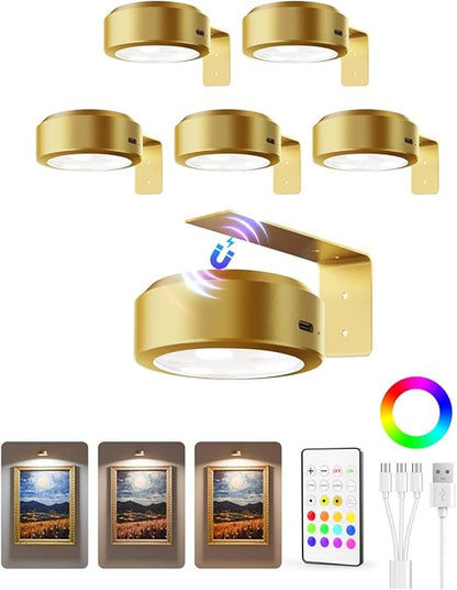 MemoGlow™ – USB Rechargeable Magnetic LED Puck Light (Touch Activated)