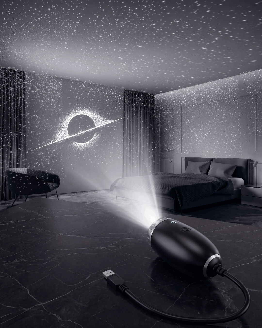 USB Galaxy Star Projector – Turn Any Room Into a Starry Night Sky ✨
