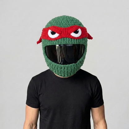 Plush Crochet Motorcycle Helmet Cover