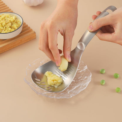 Multifunctional Stainless Steel Ginger & Garlic Grater Spoon