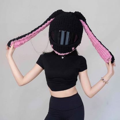 Plush Crochet Motorcycle Helmet Cover