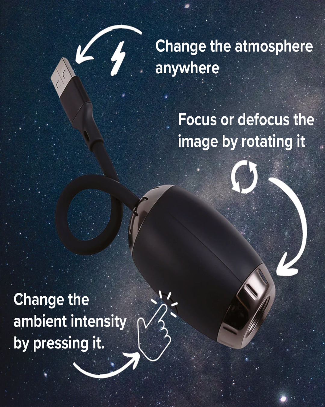 USB Galaxy Star Projector – Turn Any Room Into a Starry Night Sky ✨