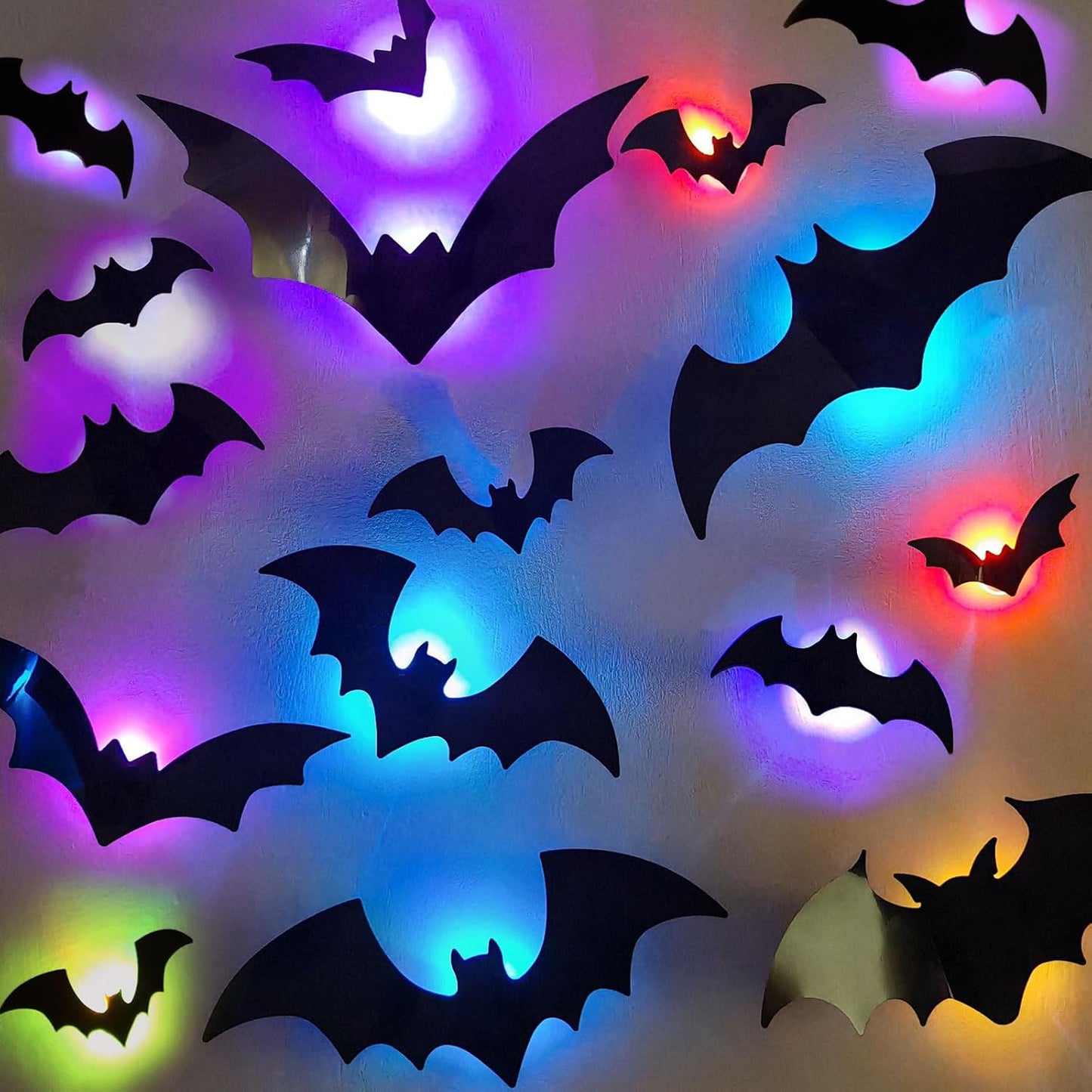 40Pcs Light up 3D Bats