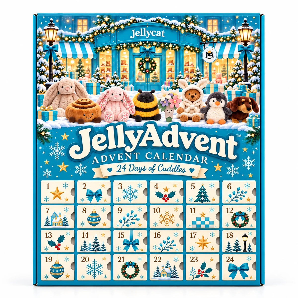 THEMEMOSTORE™ 24-Day Plush Advent Calendar