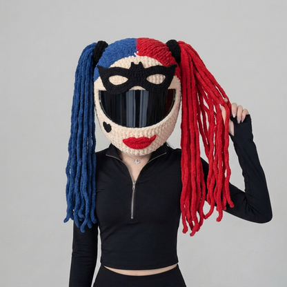 Plush Crochet Motorcycle Helmet Cover