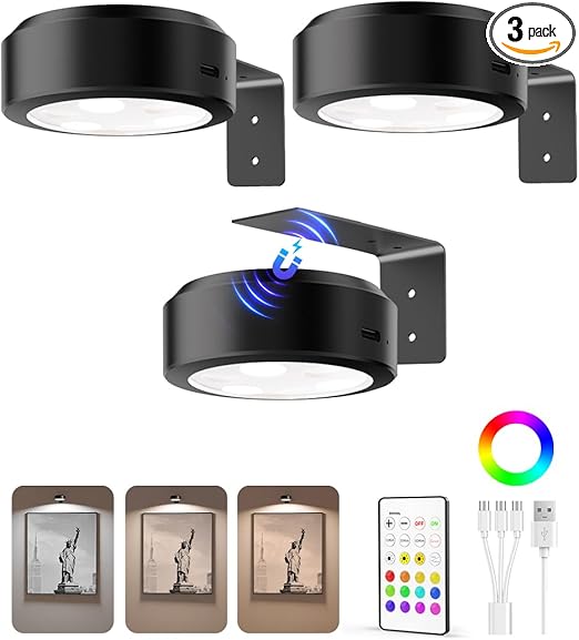 MemoGlow™ – USB Rechargeable Magnetic LED Puck Light (Touch Activated)