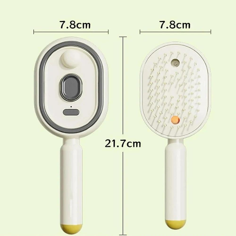 Premium Rechargeable Hair Straightener Brush with Detangling Comb