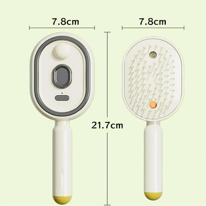 Premium Rechargeable Hair Straightener Brush with Detangling Comb