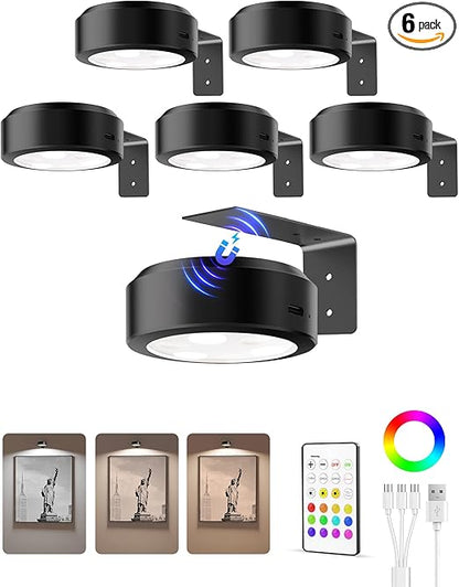 MemoGlow™ – USB Rechargeable Magnetic LED Puck Light (Touch Activated)