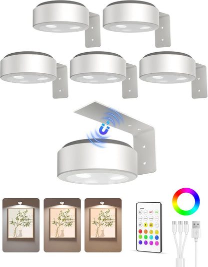 MemoGlow™ – USB Rechargeable Magnetic LED Puck Light (Touch Activated)