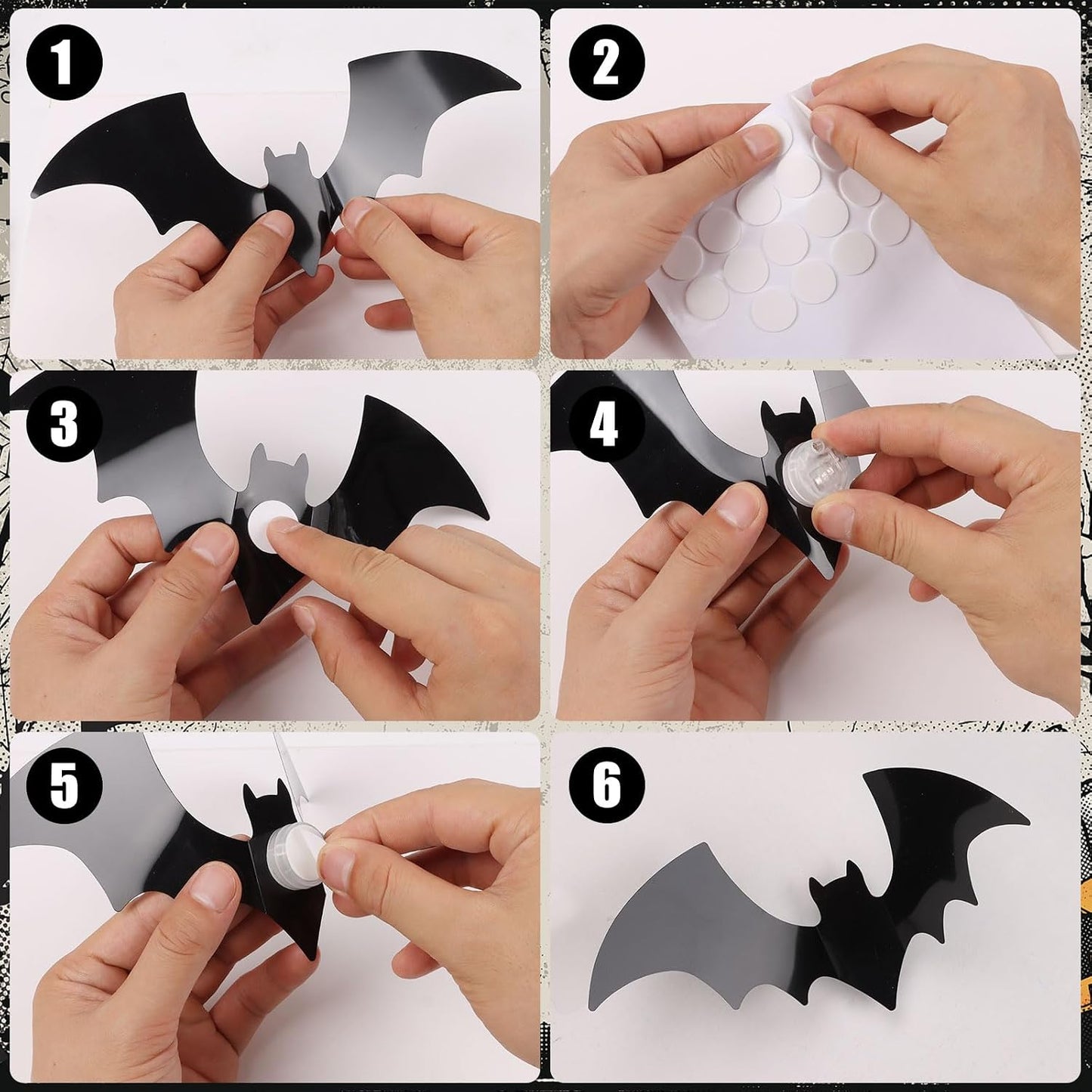 40Pcs Light up 3D Bats
