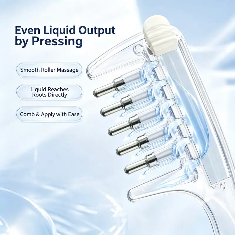 Scalp Liquid Applicator Comb | Refillable Hair Root Oil Massage Comb for Hair Care Treatment