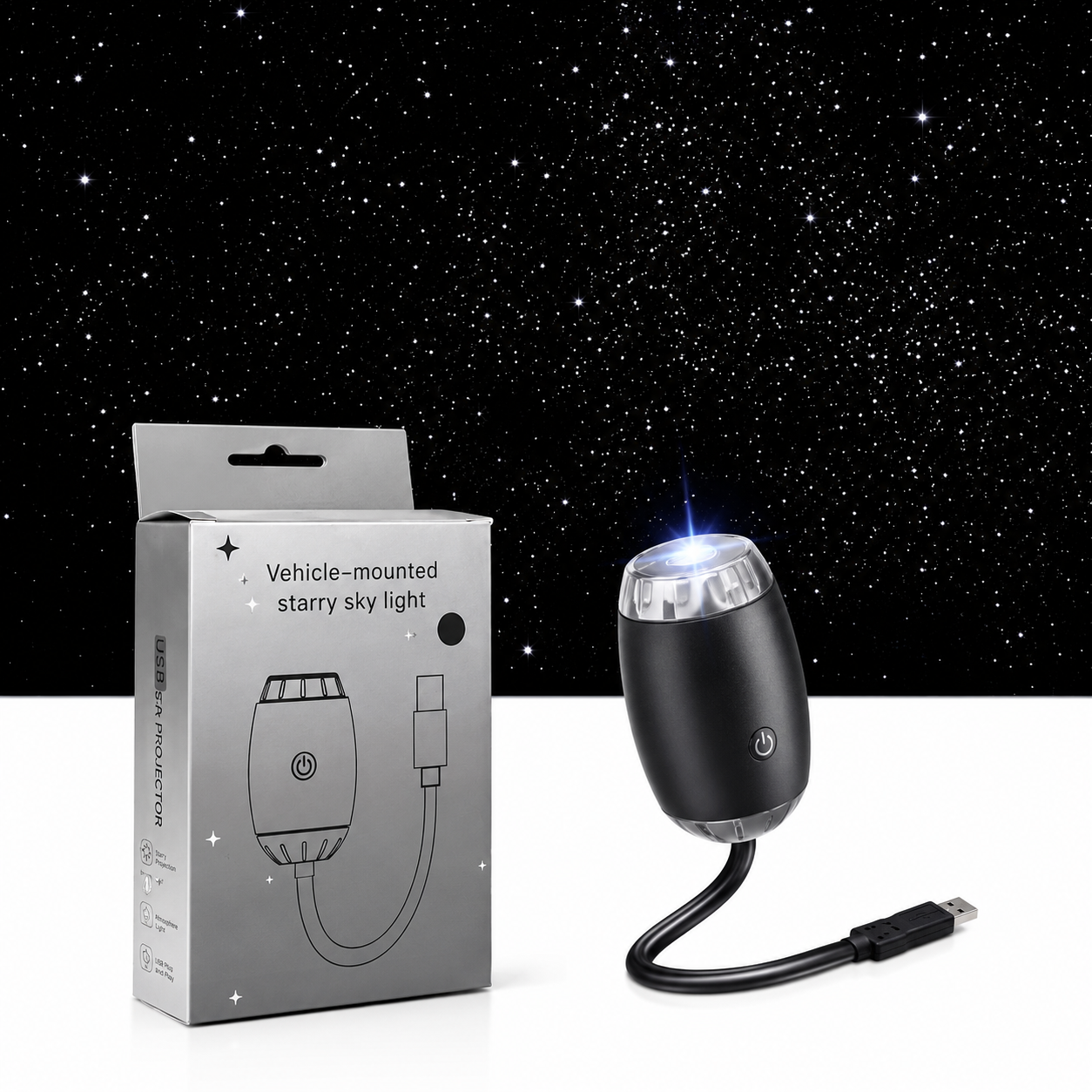 USB Galaxy Star Projector – Turn Any Room Into a Starry Night Sky ✨