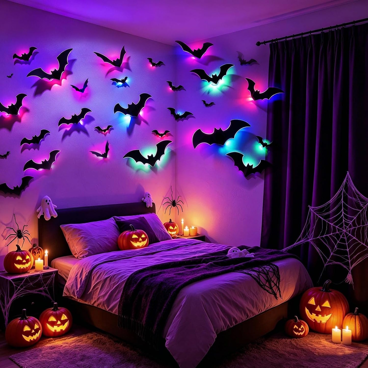 40Pcs Light up 3D Bats