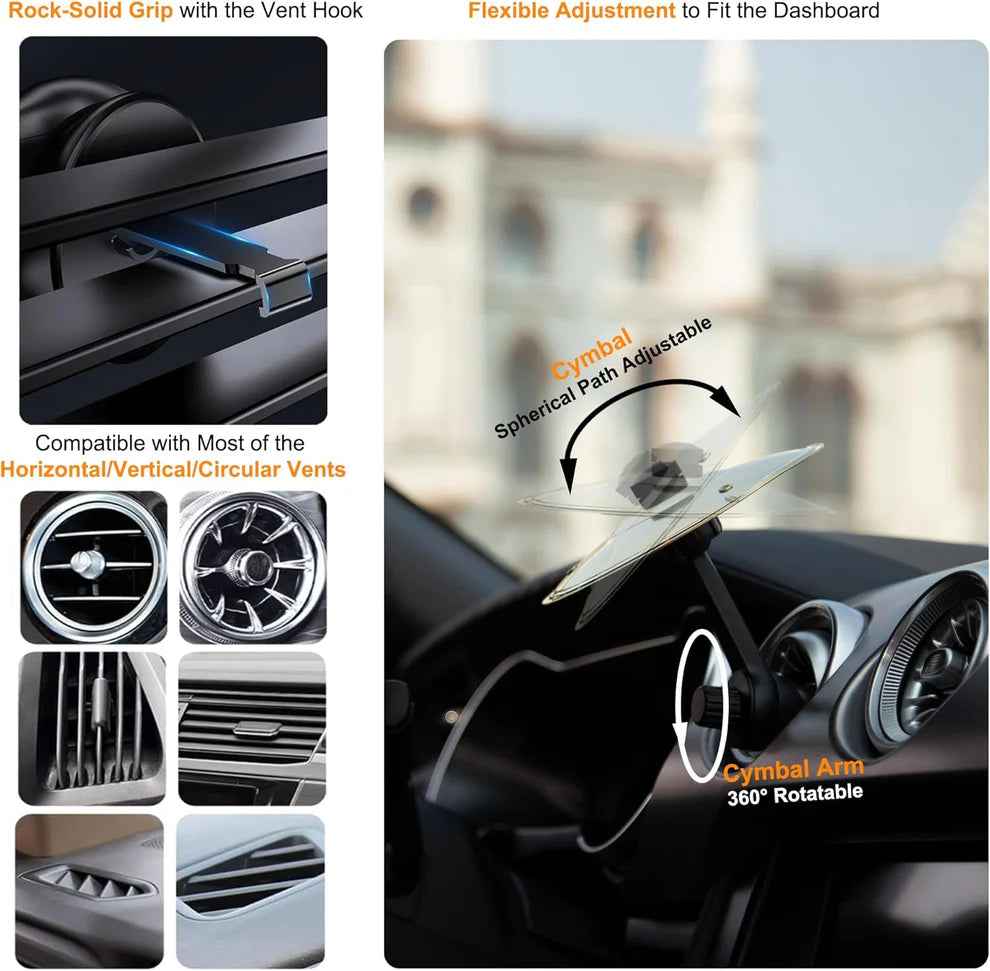 Car Cymbal Air Vent Mini Drum BeatRide Pro