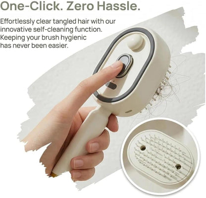Premium Rechargeable Hair Straightener Brush with Detangling Comb