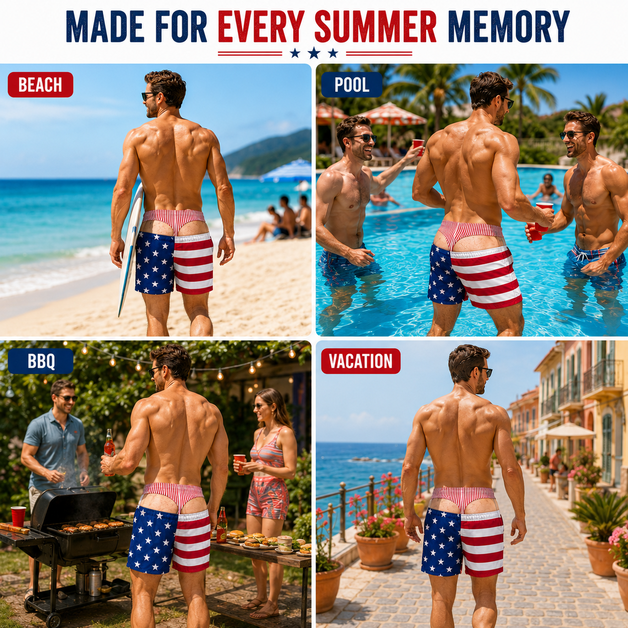 Patriot Prank Swim Trunks