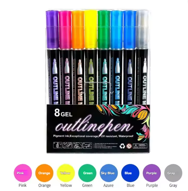 Glitter Outline Paint Markers