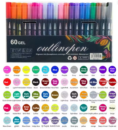 Glitter Outline Paint Markers